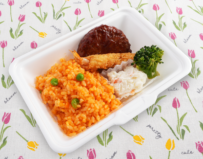 【25.12.25お届け】 チキンライスとハンバーグ弁当